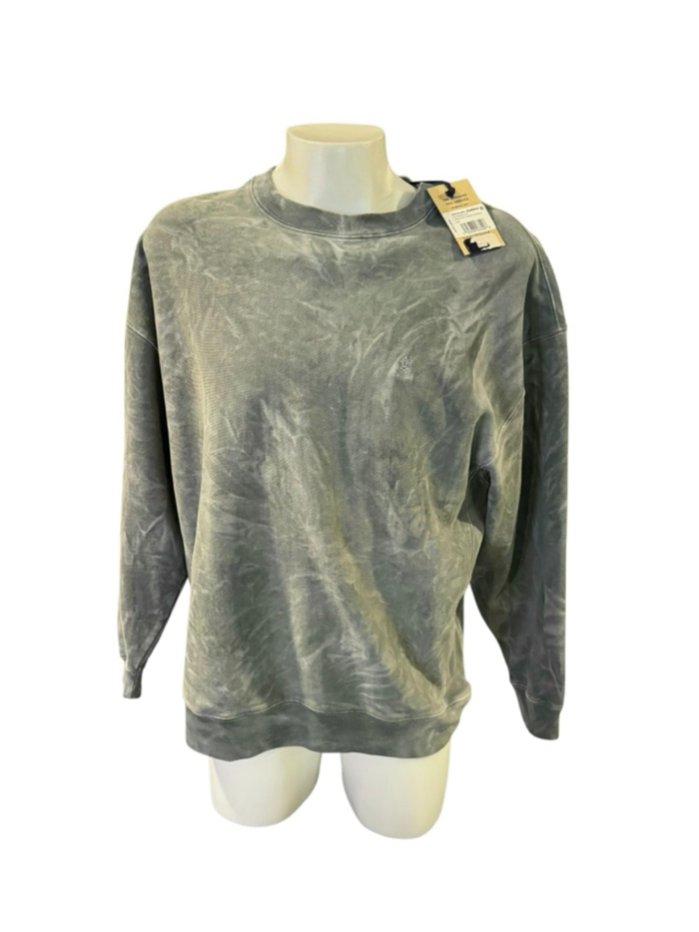 Men's Chubbies The Marshland Pebble Wash Comfort Crewneck Sweatshirt L Green